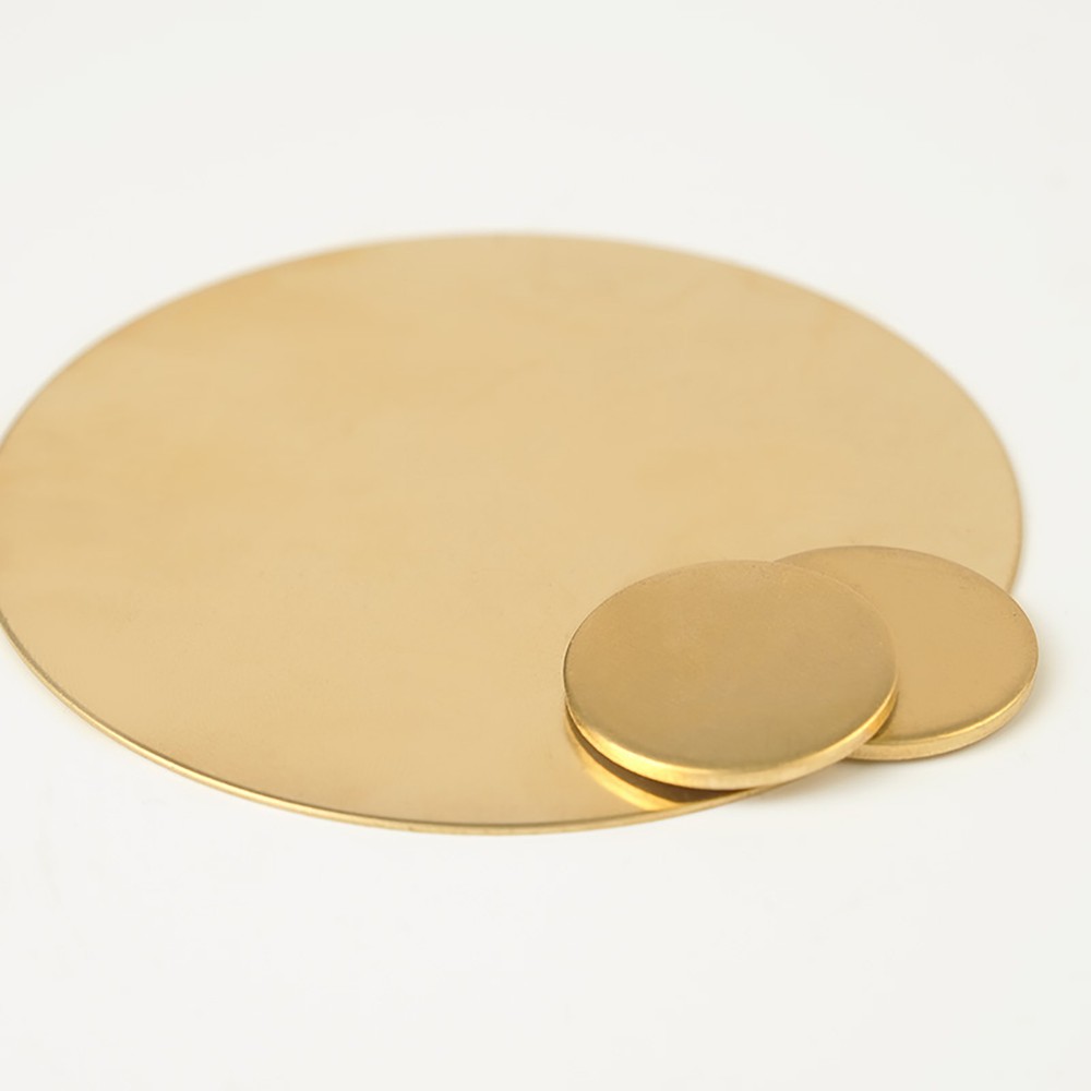 H62 Solid Brass Discs Blanks Thick 0.3mm ~ 5mm Metal Round Sheets Dia 10 - 300mm