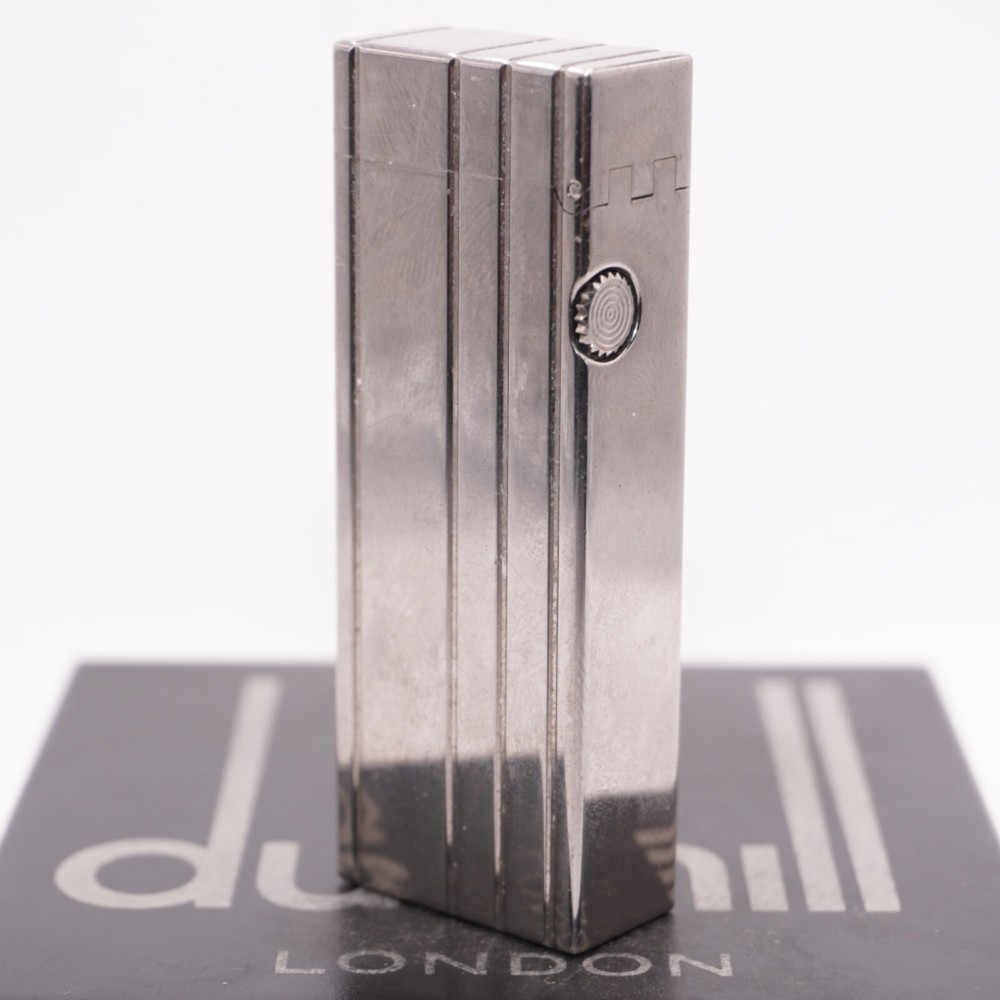 Dunhill Lighter Palladium 4 LINE Pattern_Ultrasonically cleaned _Working