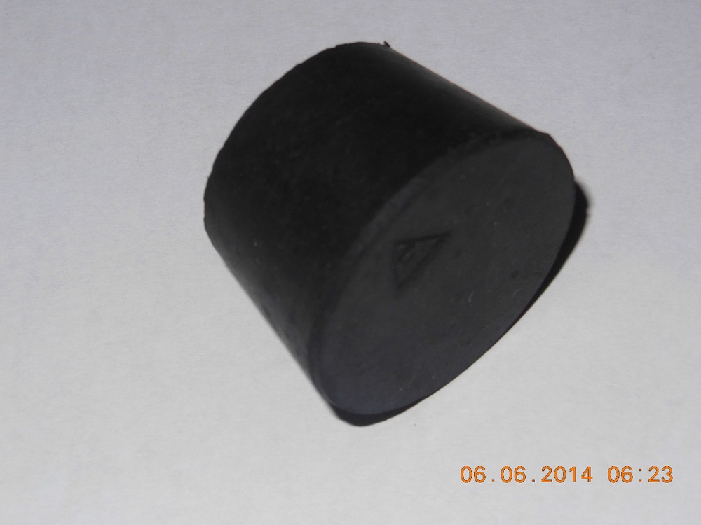 STOPPER, Size 7 Fisherbrand Solid Black Rubber
