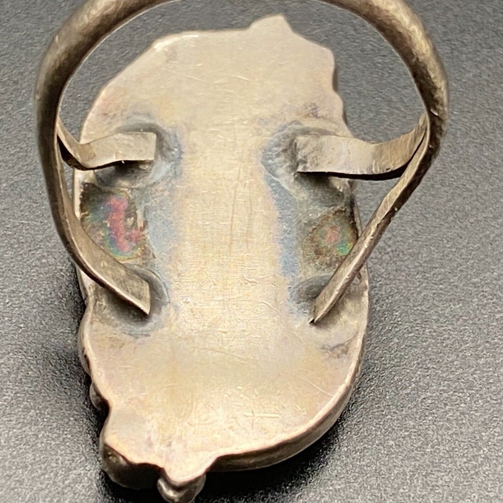 Vintage Zuni Native Turquoise Silver Ring Size 7