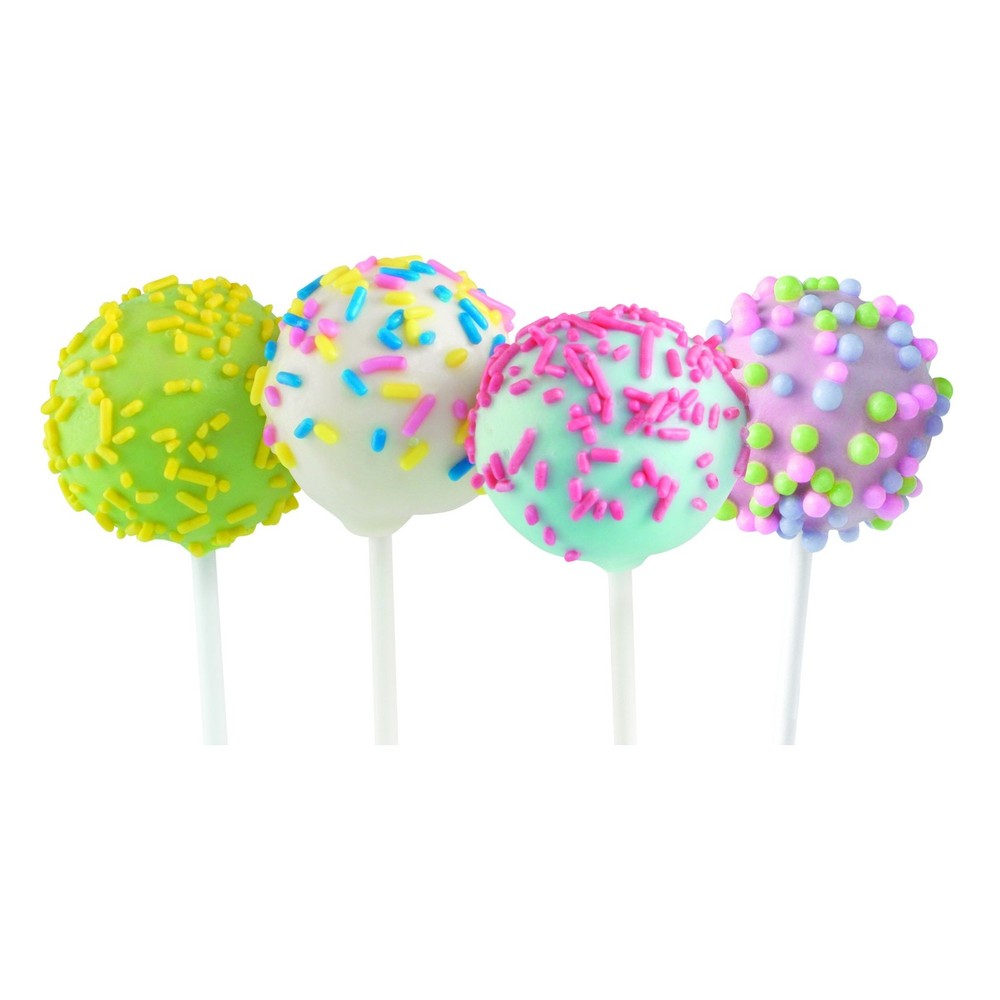 Sweet Creations 100 Count Reusable Plastic Cake Pop Sticks White