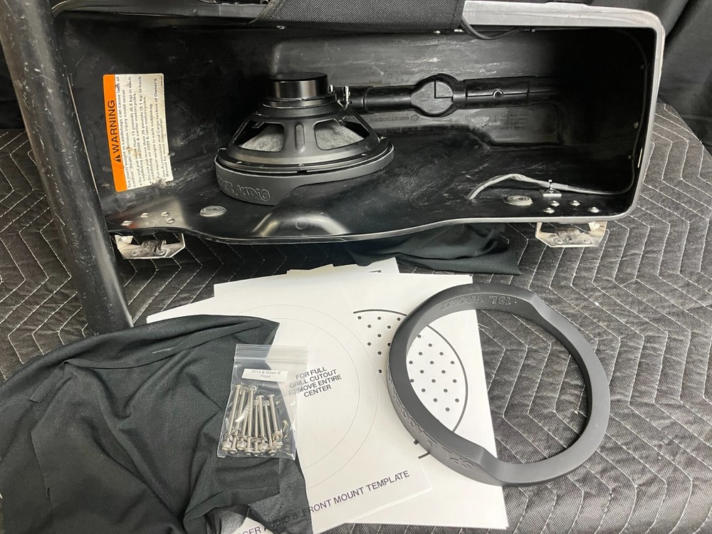 8" Front Harley Saddlebag Speaker Mounting Ring Adapters w/CLOTH 1994-2013