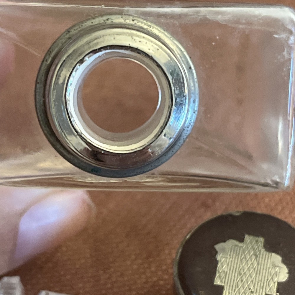 Vintage Silver Glass Perfume Bottle