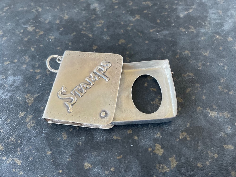 Sterling Silver Stamp Book / Box - Case - Holder