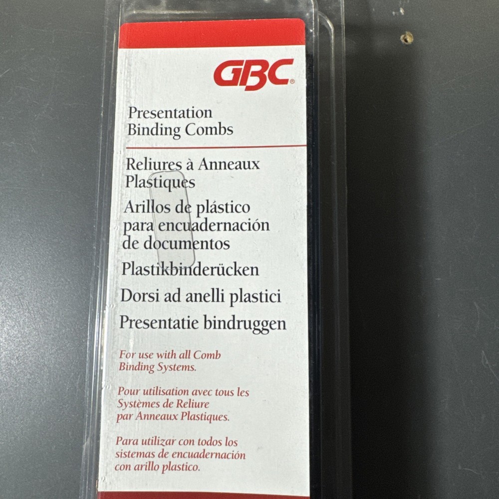 GBC Presentation Binding Combs Qty 25 black 1/2”