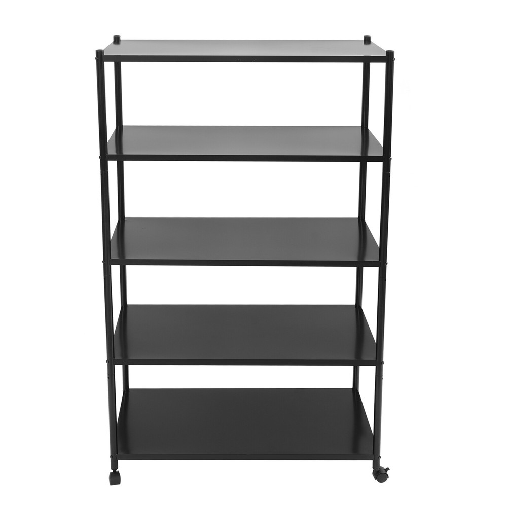Adjustable Kitchen Storage Rack with Wheels, Storage Rack, 5 Tier Storage Rack