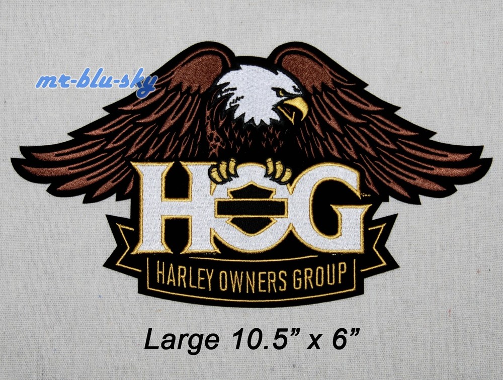 Large Eagle Gold Patch ~ Harley Davidson Owners Group HOG H.O.G.
