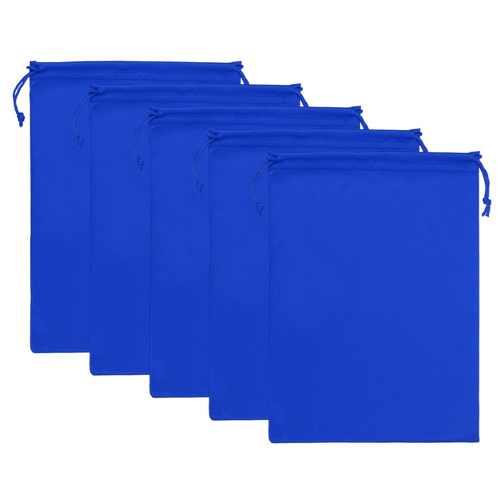 Ski Goggle Bag, 5 Pcs Soft Microfiber Drawstring Pouch, 23cmx30cm, Blue