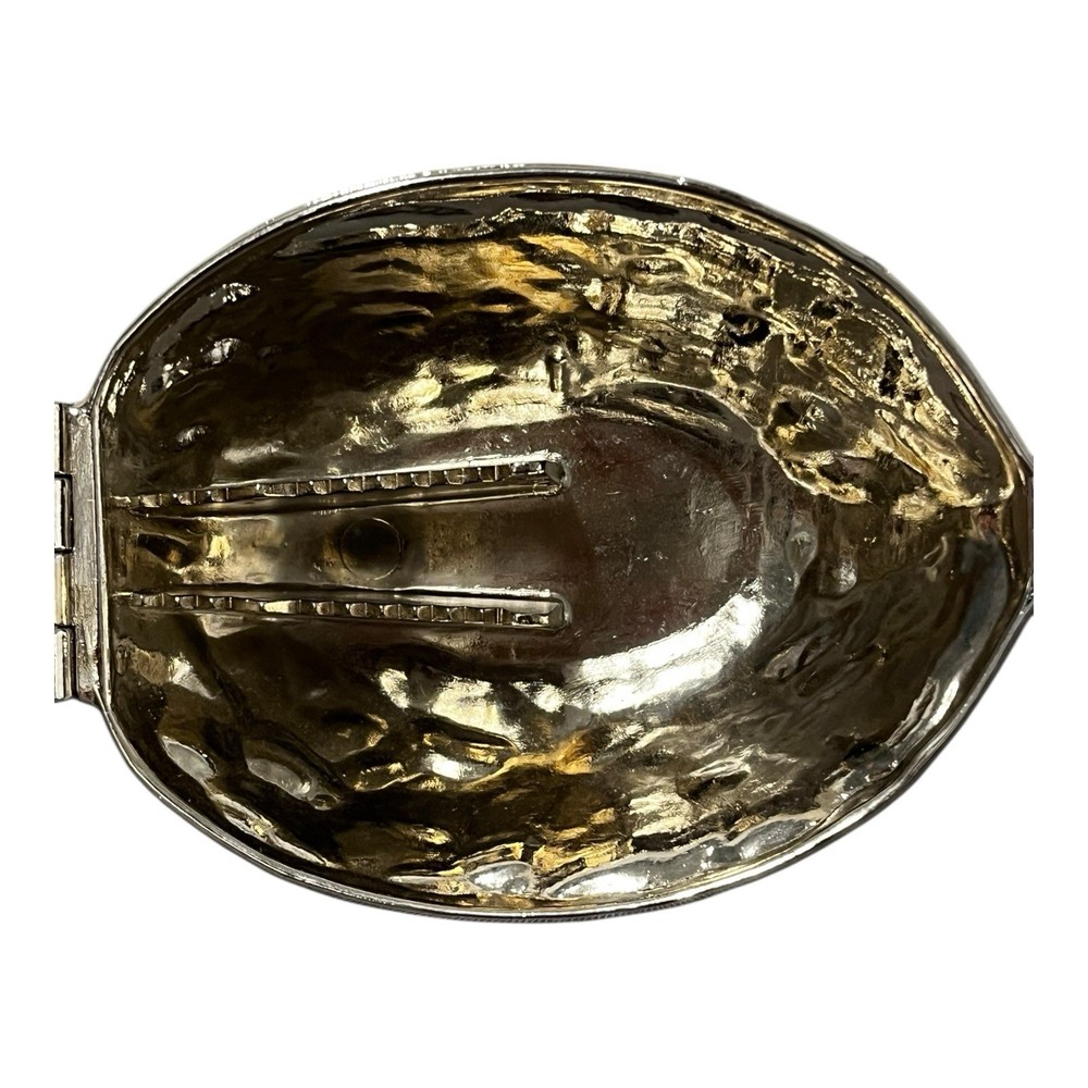Vintage Novelty Silver-Plated Walnut Nutcracker Dish