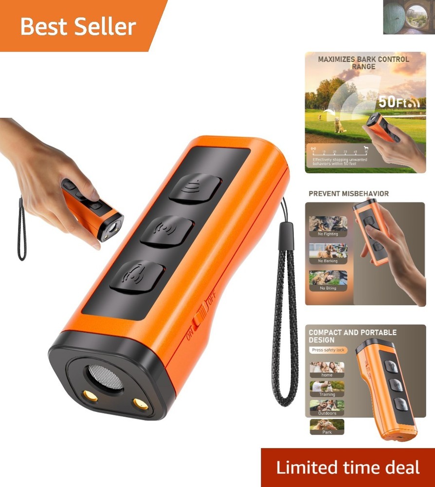 Humane Ultrasonic Dog Trainer - Correct Barking Behavior Without Shock Collars