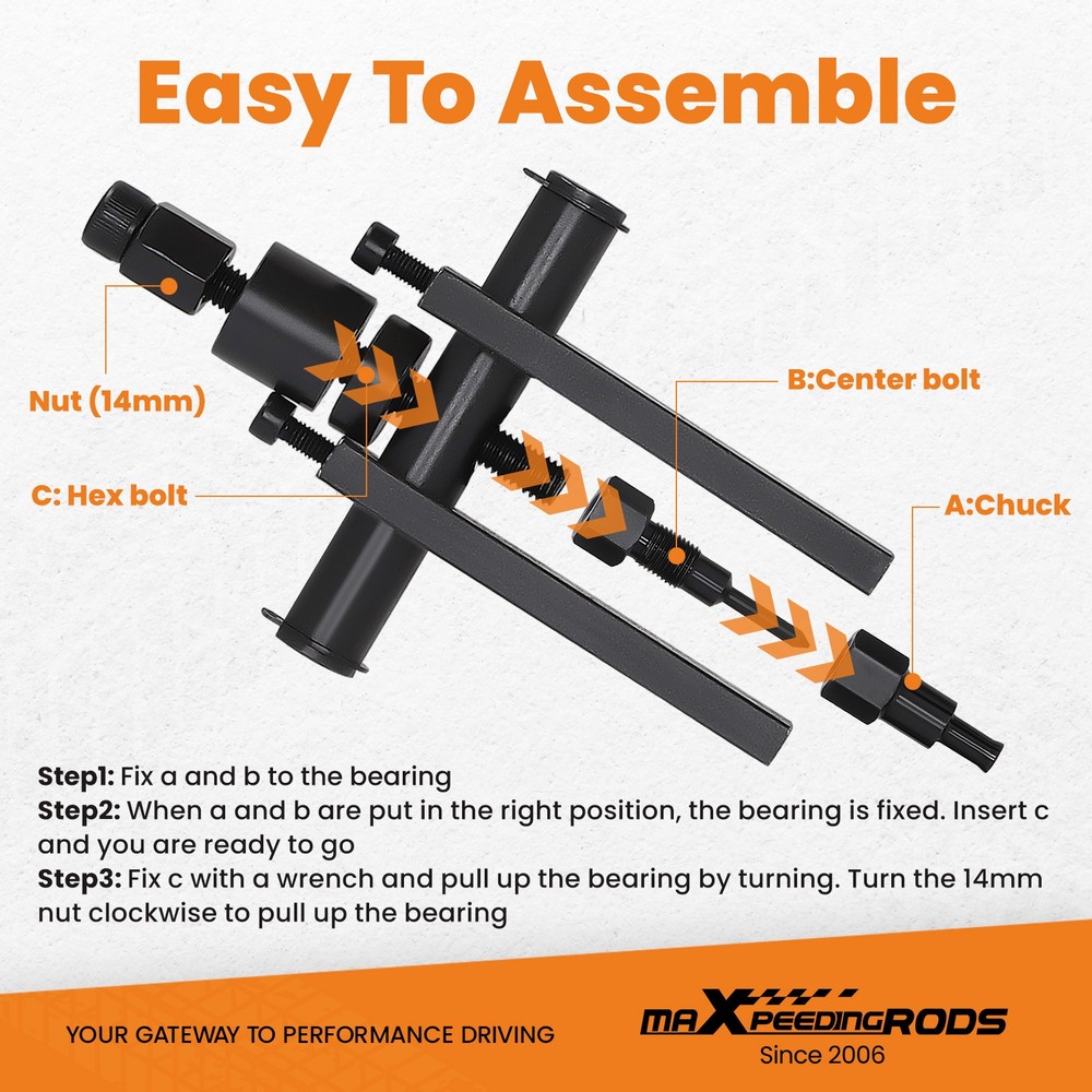 8-25MM Motorcycle Internal Bearing Puller Set Inner Bearing Puller Sets w/ Box