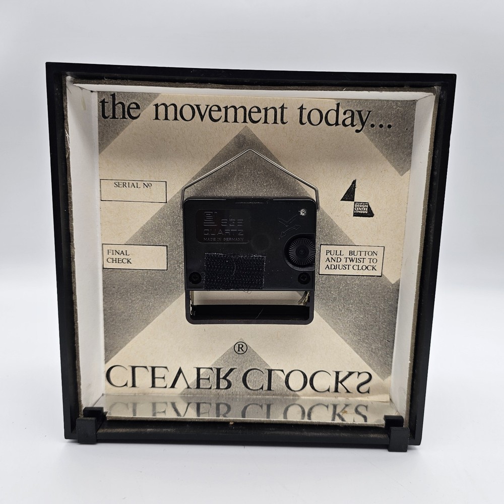 1987 Clever Clocks 3D Saturn Illusion Post Modern Quartz Tested