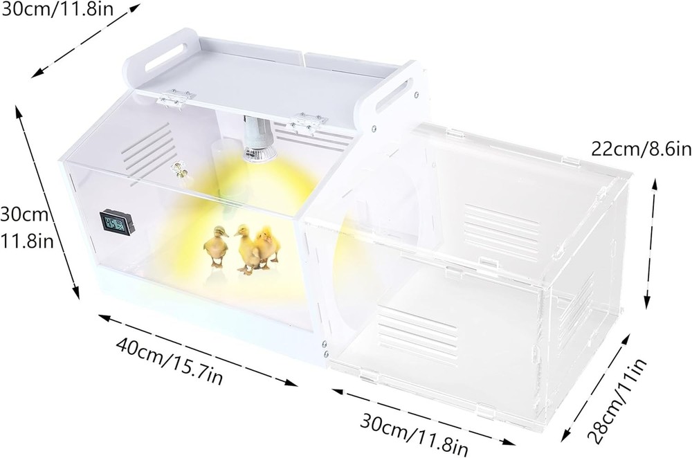 Iarge-Scale Chick brooder Box Quail Cage Egg Incubator Chick Starter Kit Chic...