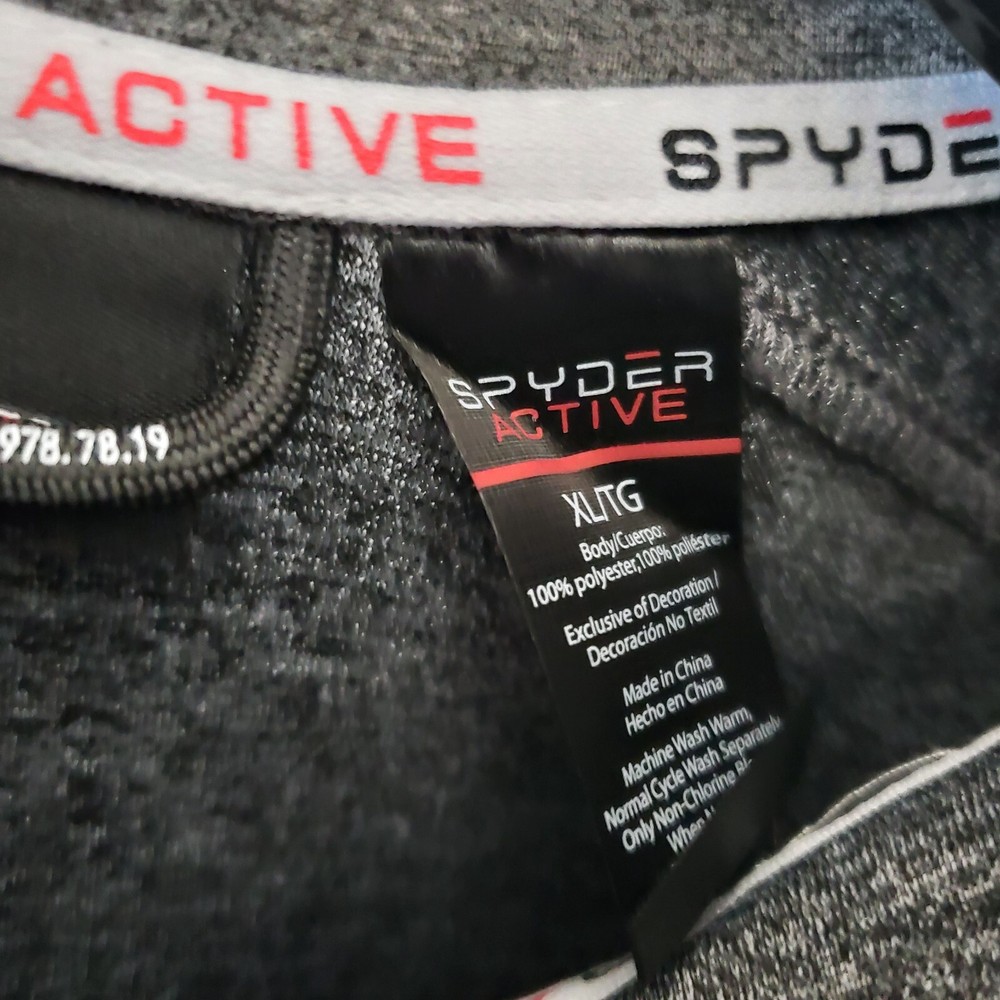 Spyder Jacket Mens XL Pullover Active Performance Top Grey Activewear Zip NWT
