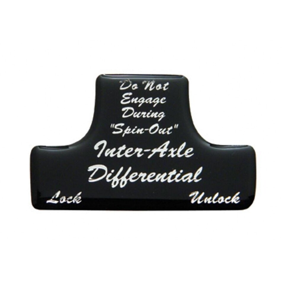 "Axle Differential" Chrome Plastic Switch Guard - Black Glossy Sticker