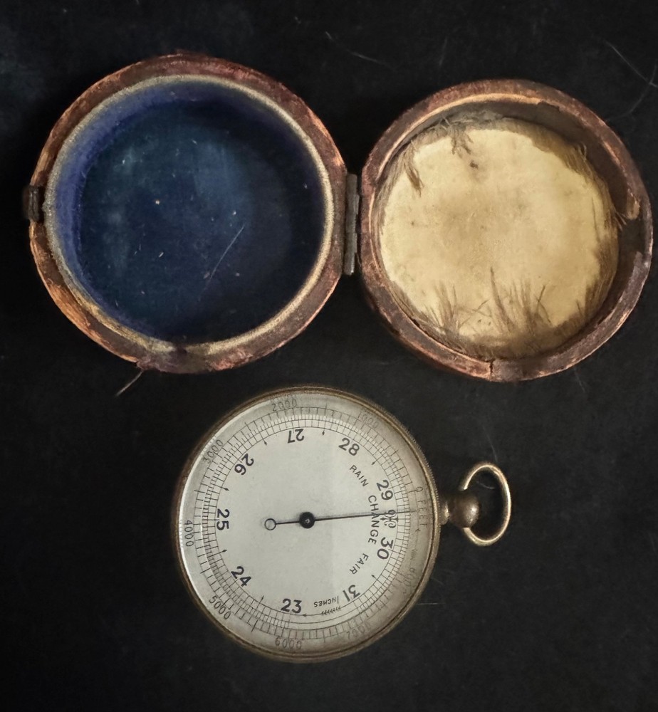 c1870 Pocket Barometer in Oroginal Case