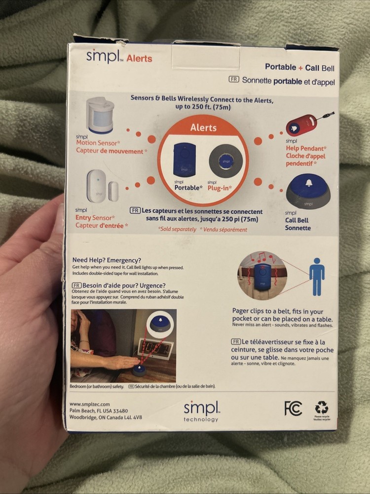 SIMPL Alerts Portable & Call Bell For Elderly