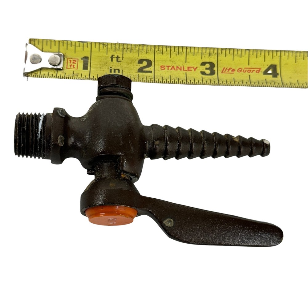Black Air Valve End B Type Hose Barb End A Type NPT 3-1/2"