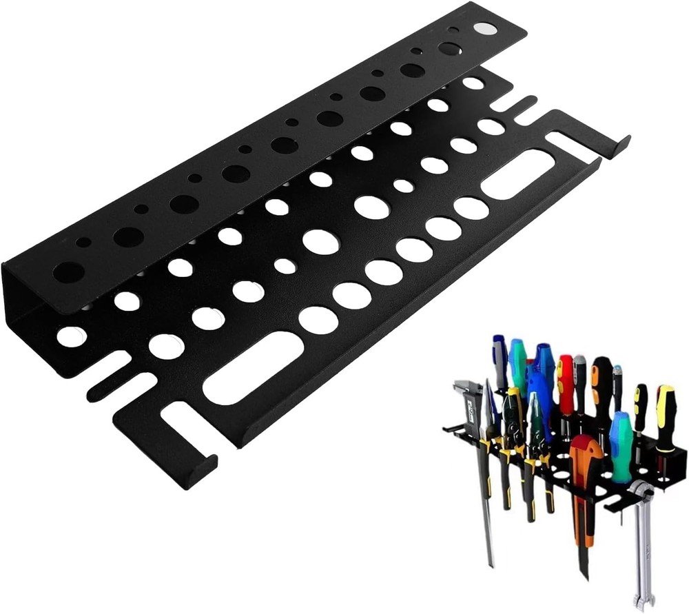 Wall-Mounted Tool Organizer 40cm Metal Tool Holder Storage Rack for Wrenches.