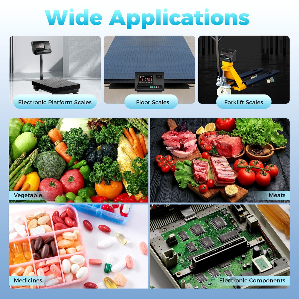 5000lbs 2.5T Load Livestock Scale Floor Scale Platform Cell Kit for Cattle Hogs