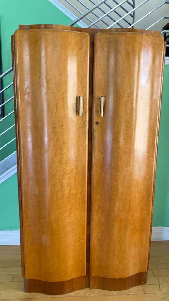 Vintage original Art Deco Armoire 1930s-1940s