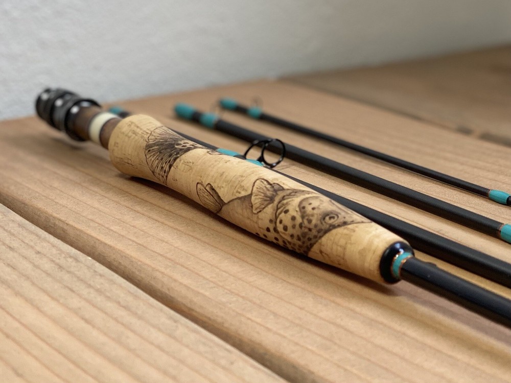 Brown Trout Fly Rod Cork Grip - single Grip