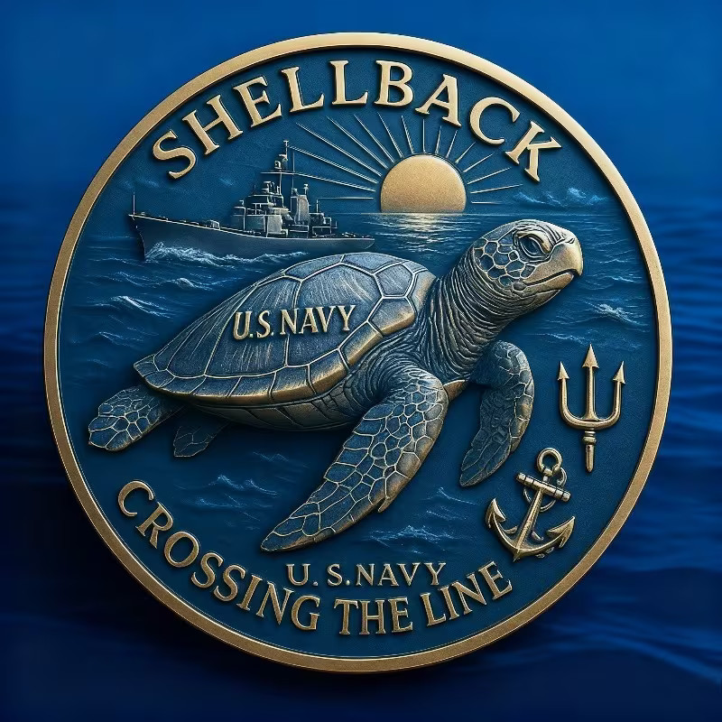 Navy Shellback Challenge Coin Collectable Commemorative Military B 1-pc