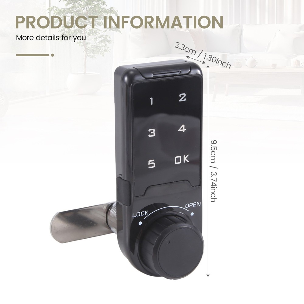 Combination Lock, Door Access Digital Electronic Security Cabinet Coded4363