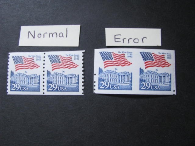US Stamp Scott # 2609 Imperf. Between Error..Free International Shipping!