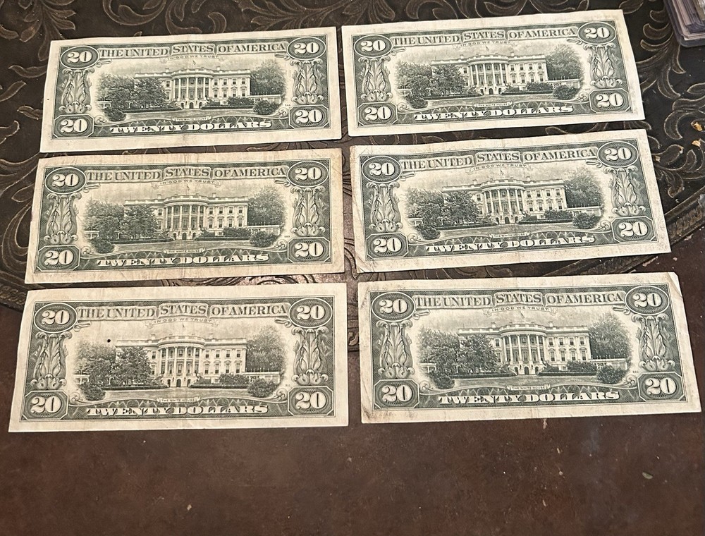 1977 -1981 $20 Dollar Bills Smeared Ink Error