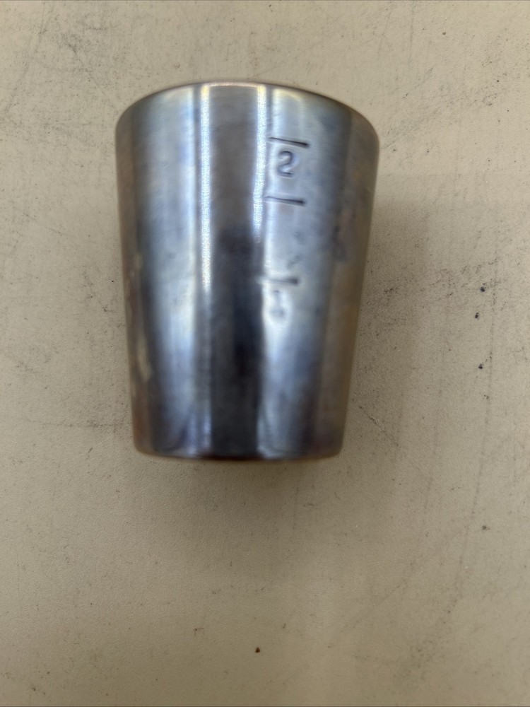 Vintage Napier 2 oz. shot cup Silver plated.
