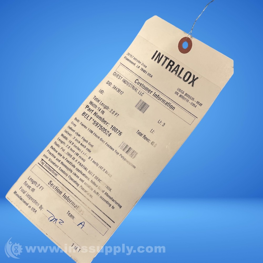 Intralox 10076 Belt FNIP