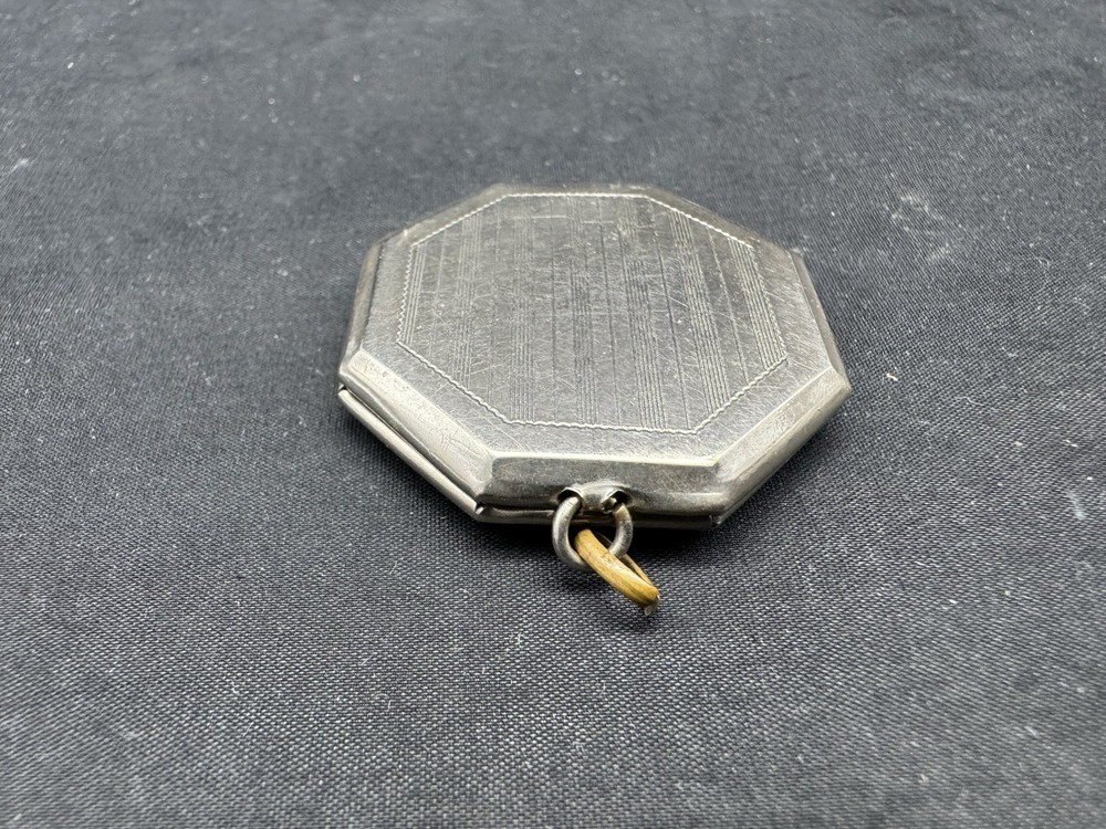 Antique Octogen Silver Tone Locket
