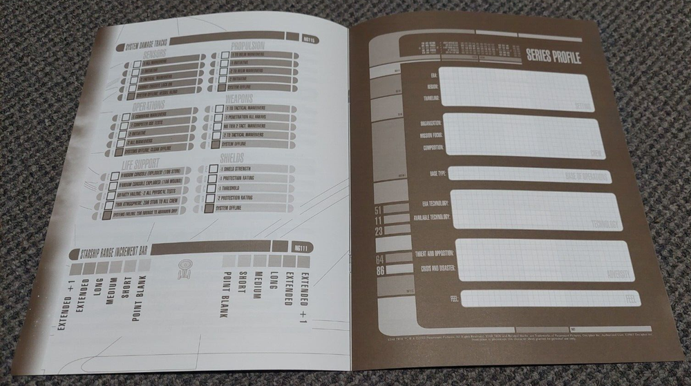 Star Trek Roleplaying Game - Narrator's Screen - Decipher RPG