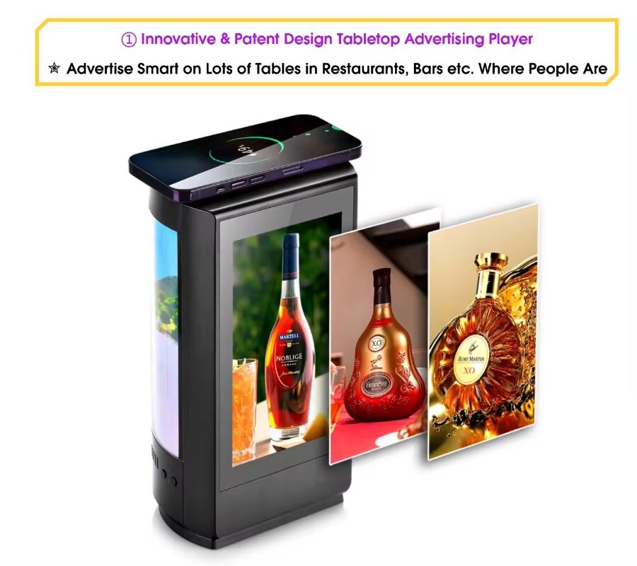Hot Sale WIFI and Cloud Server Function 7inch Digital Signage Table Talker