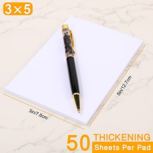 60 Pack Blank Memo Pads 3x5 Inch - White Writing Notepad for Grocery Lists, Note