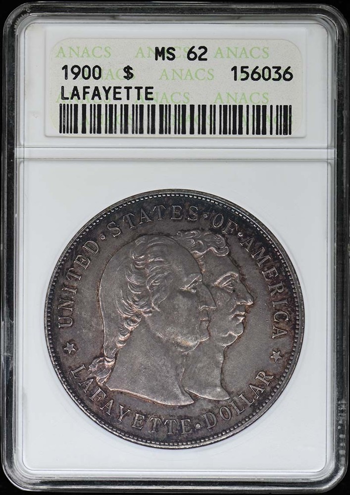 LAFAYETTE 1900 $1 Silver Commemorative ANACS MS62