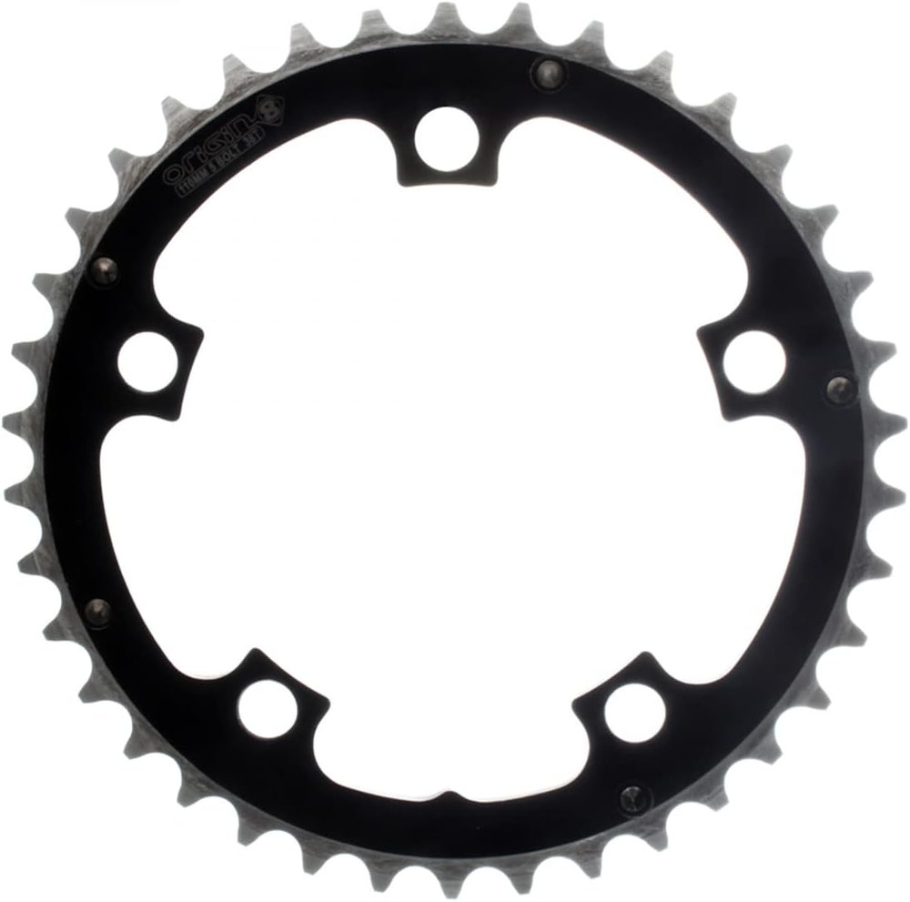 Alloy Ramped Chainrings, Black/Silver