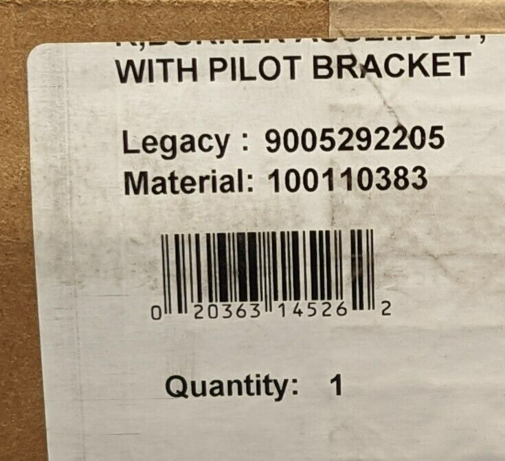 AO Smith Main Burner w/ Pilot Bracket 9005292205