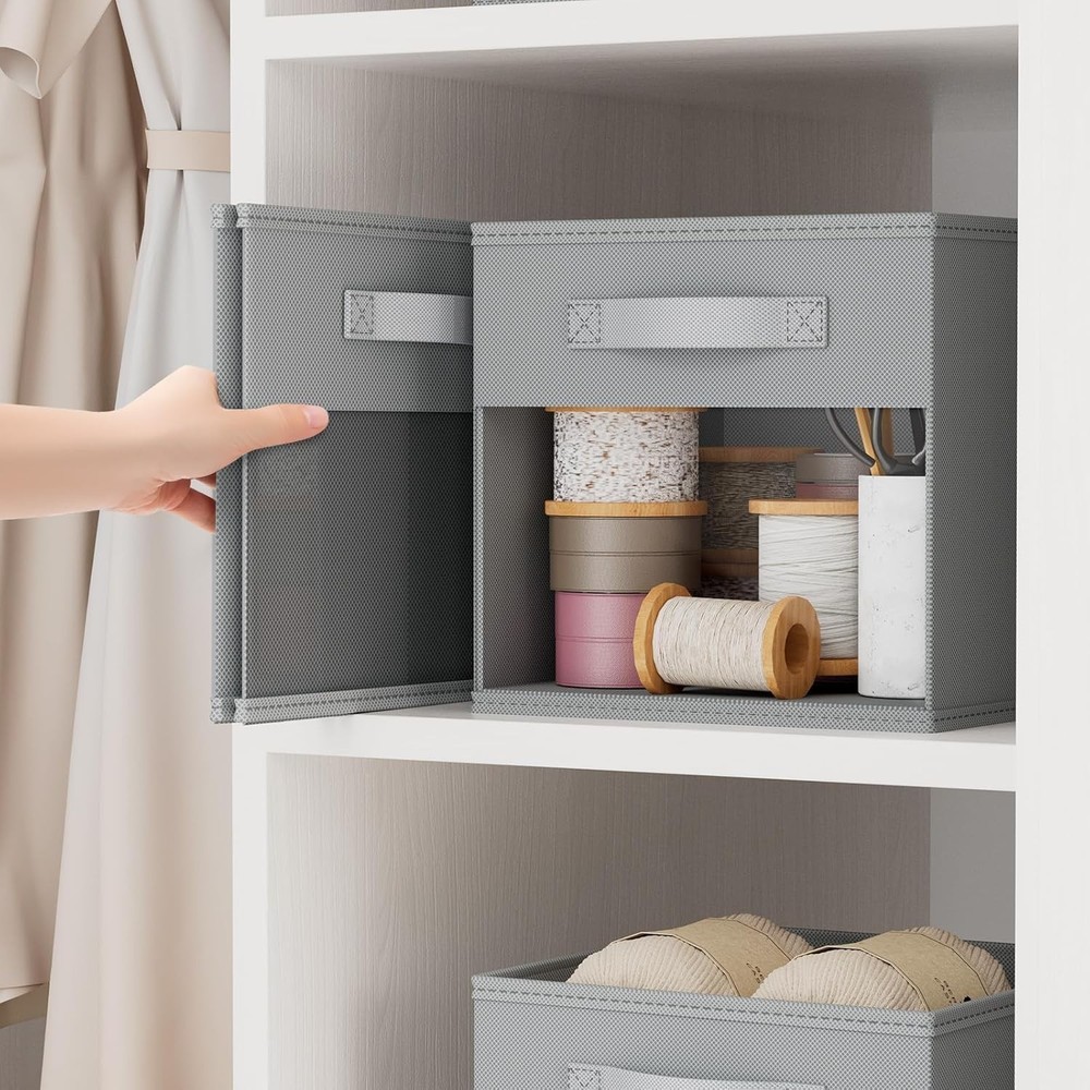 Elegant 6 Pack Foldable Storage Cubes with Window - Optimal Organization