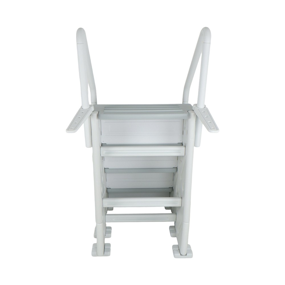 LABLT 46in Above Ground Pool Ladder 4 Safety Step White PE Rust-Proof