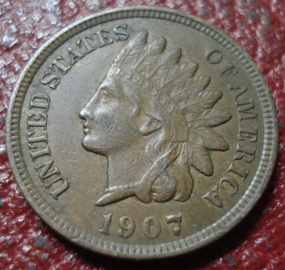 1907 INDIAN CENT IN EF CONDITION