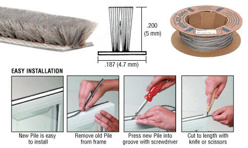 Medium Density Window Pile - 1,100' Roll .200 Pile Height; .187 Backing Width