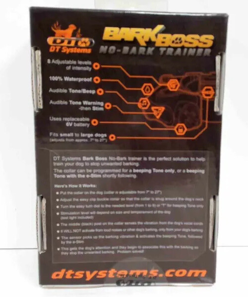 D.T. SYSTEMS BARK-BOSS NO-BARK TRAINER COLLAR BLACK