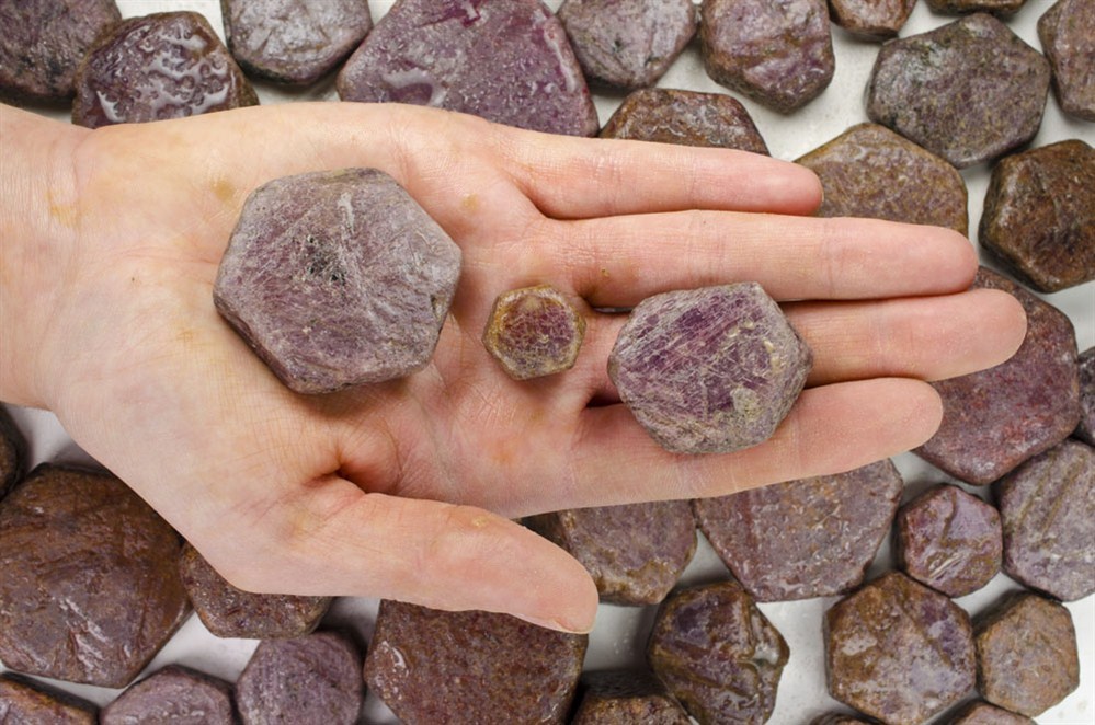 1 Pound of Natural Hexagonal Ruby - "A" Grade - Cabbing, Tumbling, Specimens