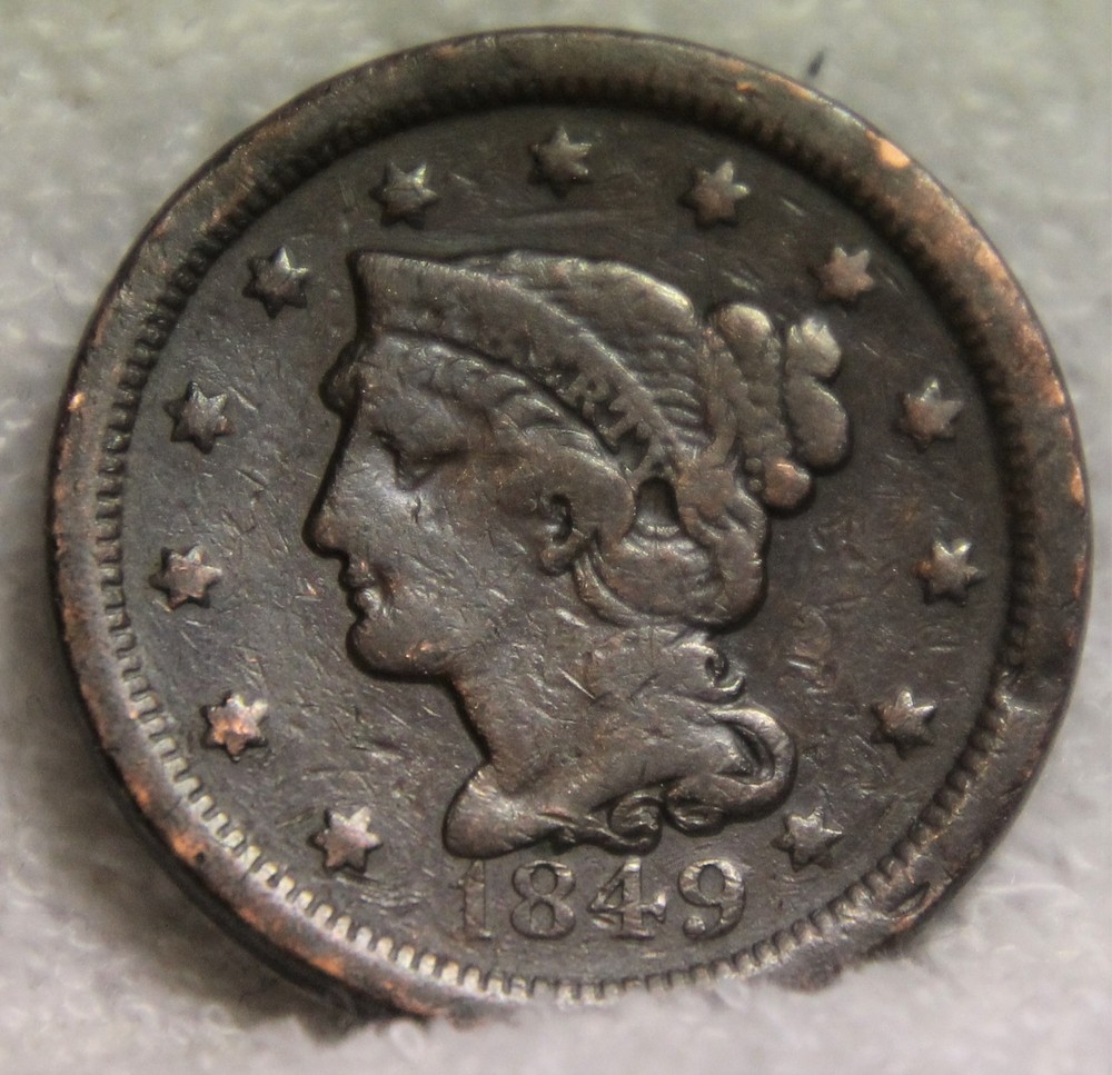 1849 large cent