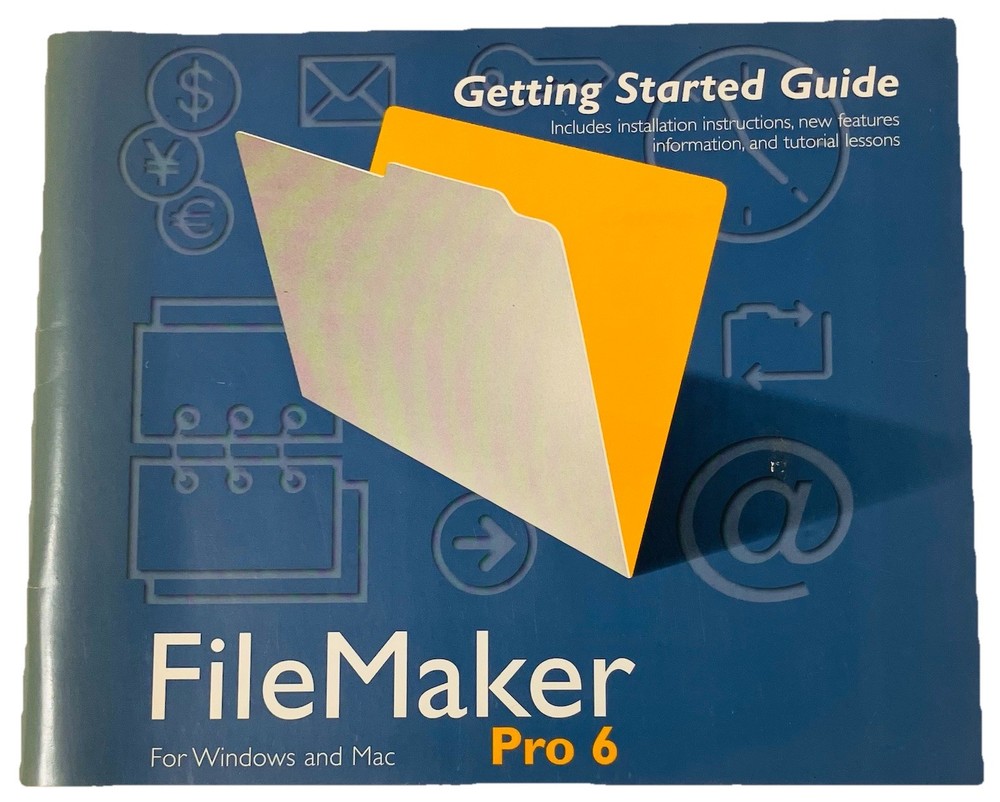 File Maker Pro 6 Getting Started Guide | Vintage User Manual Only | No Software