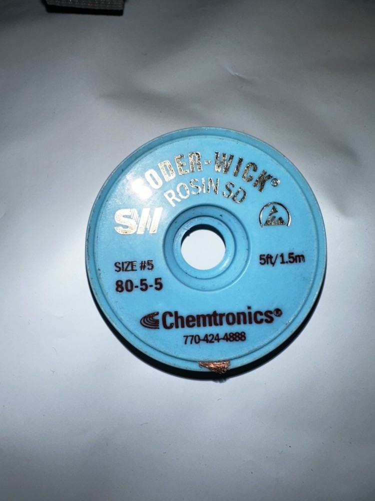 Chemtronics Soder- Wick Rosin. 80-5-5 #5. Pack of 20