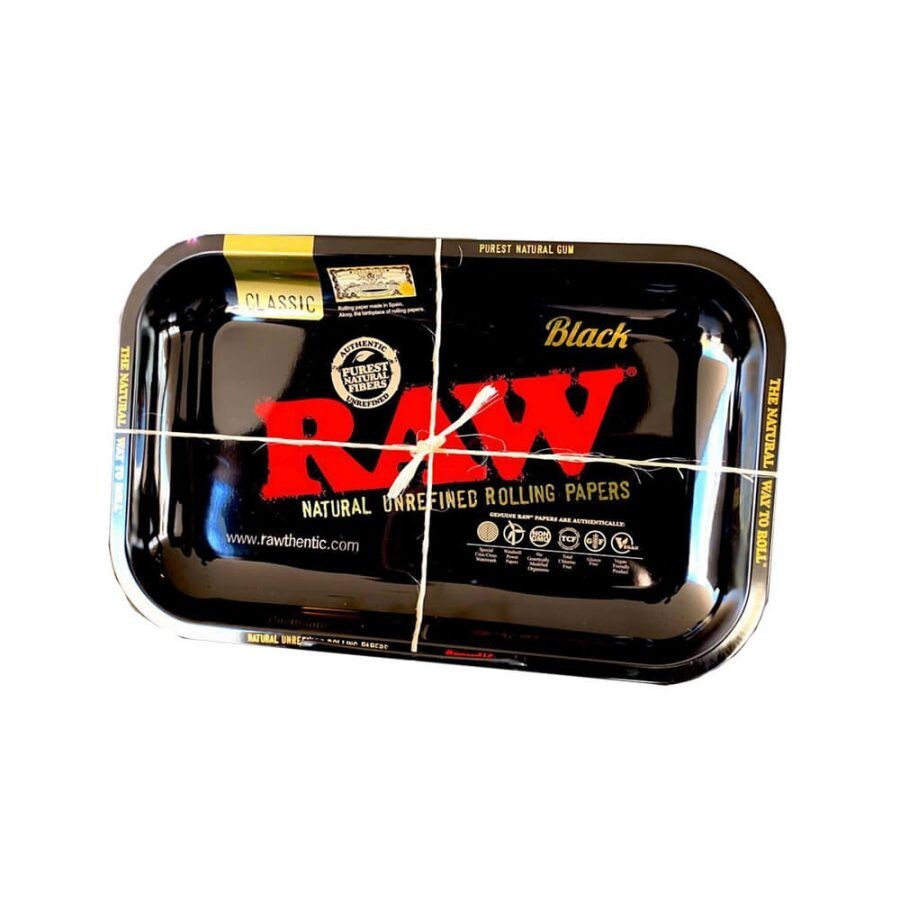 BLACK METAL TRAY - RAW 27x17x2cm