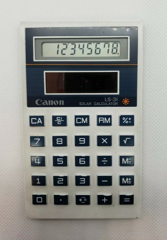 Vintage Canon LS-31 Solar Calculator Tested Working